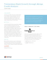 Preview of the Community First Bank Case Study