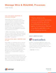Preview of the American Bank NA Case Study