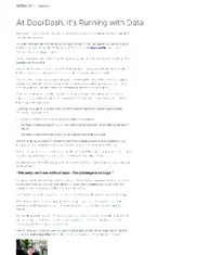 Preview of the DoorDash Case Study