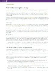 Preview of the Cobweb Case Study