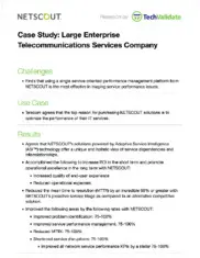 Preview of the Large Enterprise Telecommunications Services Company Case Study