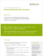 Preview of the Fortune 500 Health Care Company Case Study