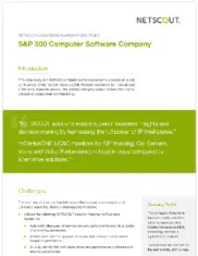 Preview of the S&P 500 Computer Software Company Case Study