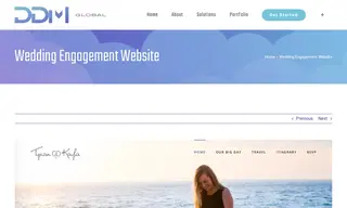 Preview of the Wedding Engagement Website Case Study