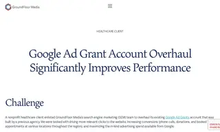 Preview of the Nonprofit Healthcare Organization Case Study