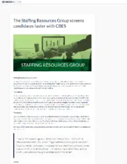 Preview of the The Staffing Resources Group Case Study