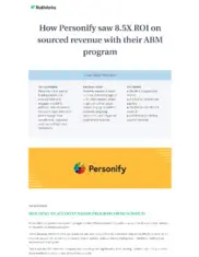 Preview of the Personify Case Study