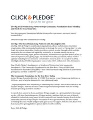 Preview of the Foundation for Roanoke Valley Case Study