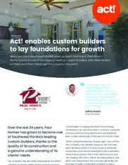 Preview of the Paul Homes Case Study