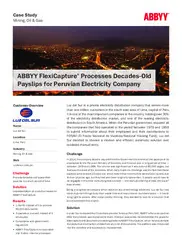 Preview of the Luz del Sur Case Study