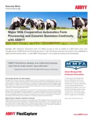 Preview of the Michigan Milk Producers Association Case Study