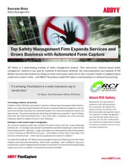 Preview of the RCI Safety Case Study