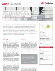 Preview of the Land Registry Case Study