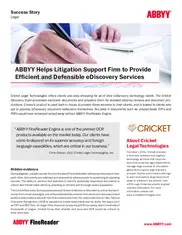 Preview of the Cricket Legal Technologies Case Study