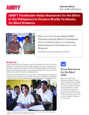 Preview of the Resources for the Blind Case Study