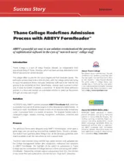 Preview of the Thane College Case Study