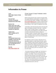 Preview of the Climate Change 2.0 Case Study