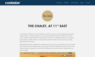 Preview of the The Chalet at 11º East Case Study