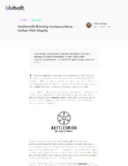 Preview of the Kettlesmith Brewing Company Case Study