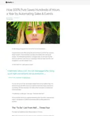 Preview of the 100% Pure Case Study