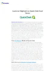 Preview of the Quick Chek Food Stores Case Study