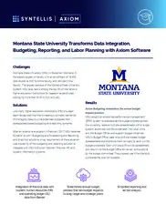 Preview of the Montana State University Case Study