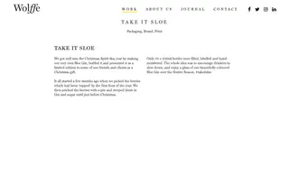 Preview of the Take It Sloe Case Study