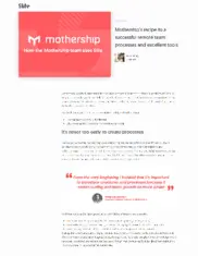 Preview of the Mothership Case Study