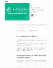 Preview of the Bonsai Case Study