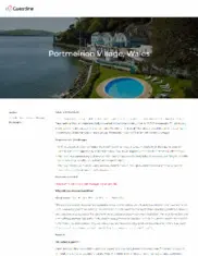 Preview of the Portmeirion Village Case Study