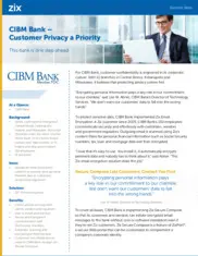 Preview of the CIBM Bank Case Study