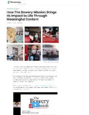 Preview of the The Bowery Mission Case Study