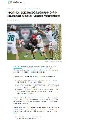Preview of the Premier Lacrosse League Case Study