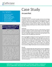 Preview of the AnswerNet Case Study