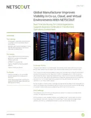 Preview of the Global Manufacturer Case Study