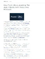 Preview of the Ford Motor Company Case Study
