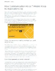 Preview of the T-Mobile Case Study