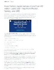 Preview of the Yahoo! Japan Case Study