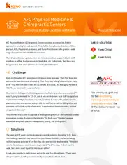 Preview of the AFC Physical Medicine and Chiropractic Case Study