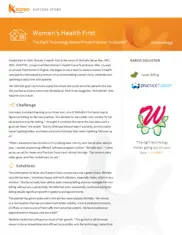 Preview of the Women's Health First Case Study