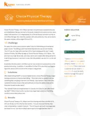 Preview of the Choice Physical Therapy Case Study