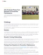 Preview of the Alto Products Case Study