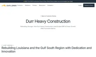 Preview of the Durr Heavy Construction Case Study