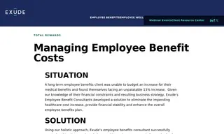 Preview of the Long Term Employee Benefits Company Case Study