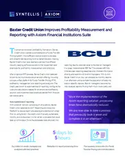 Preview of the Baxter Credit Union Case Study