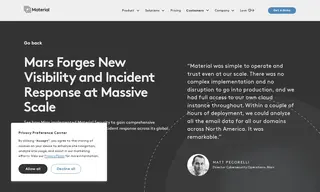 Preview of the Mars Case Study