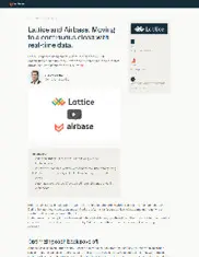 Preview of the Lattice Case Study