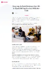 Preview of the Zorg van de Zaak Case Study