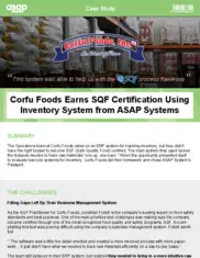 Preview of the Corfu Foods Case Study