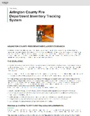 Preview of the Arlington County Fire Department Case Study